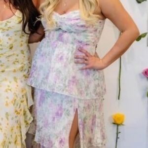 Emmi white and purple flower dress!